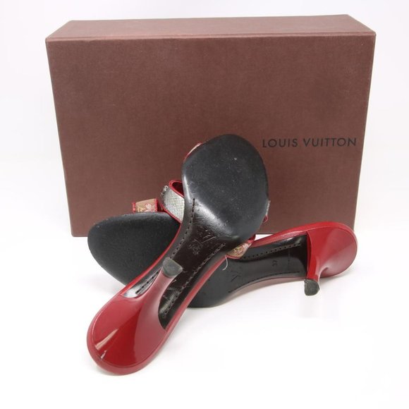 Louis Vuitton Takashi Blossom 37 Monogram Kitty Heels LV-1021P-0012 - Picture 10 of 11